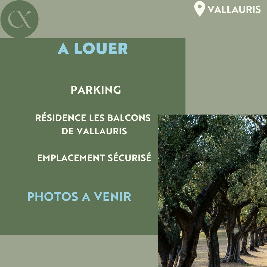 Parking à louer Vallauris