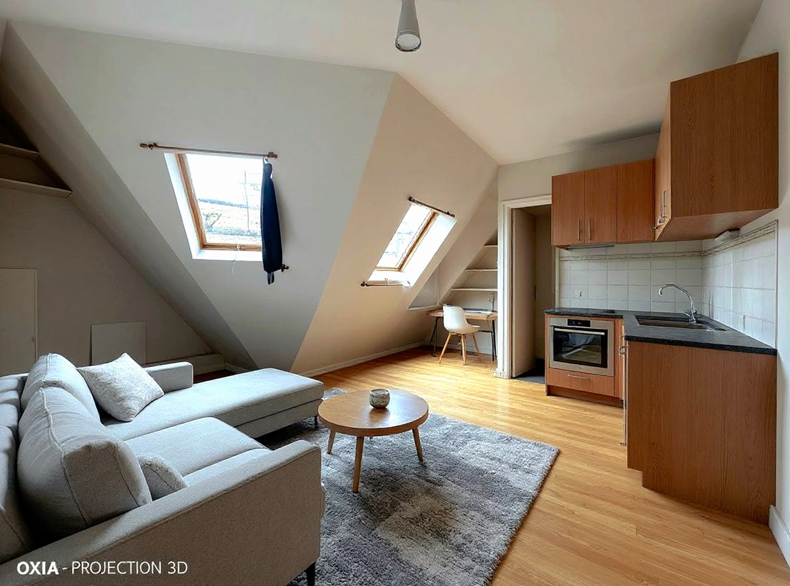 Studio à rénover - Dernier étage avec vue sur les toits parisiens