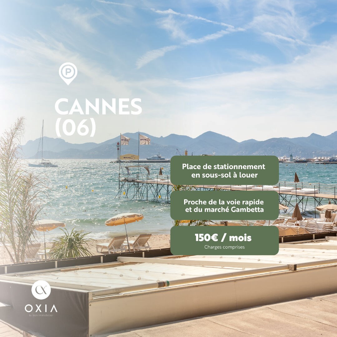 Place de stationnement à louer centre de Cannes
