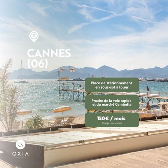 Place de stationnement à louer centre de Cannes