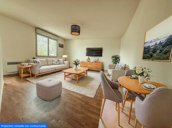 Appartement 3 pièces de 62m2 à Elbeuf avec parking