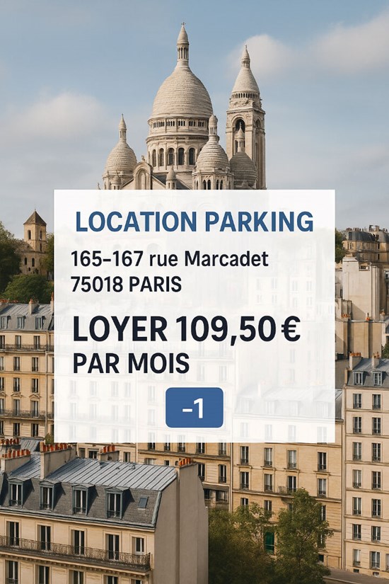 Parking rue Marcadet / Cottages