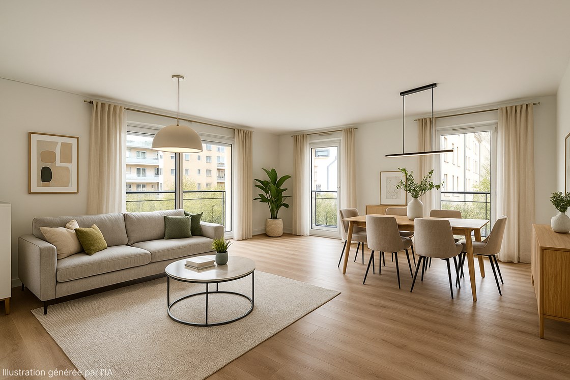 Appartement Rouen 4 pièces 88 m² - Rouen Rive Gauche