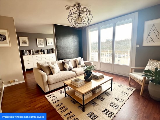 Quartier VALLON SUISSE: F4 lumineux avec  cave et parking