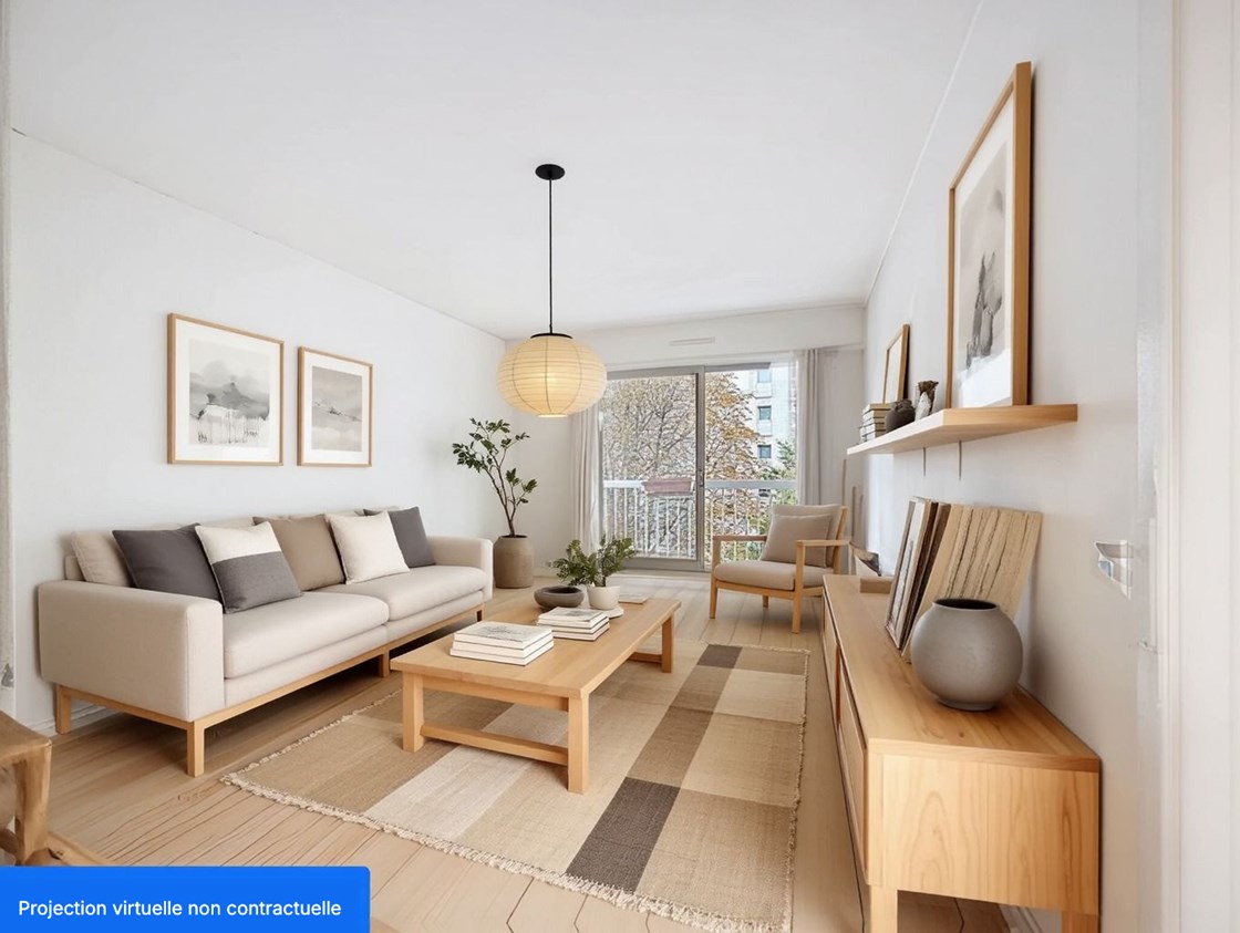 2 pièces avec balcon filant et parking - Volontaires