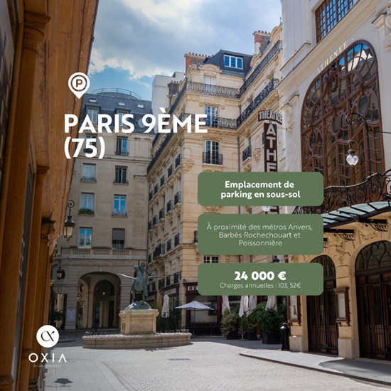 PARKING EN SOUS-SOL - 66 RUE MARGUERITE DE ROCHECHOUART - PARIS 9ÈME