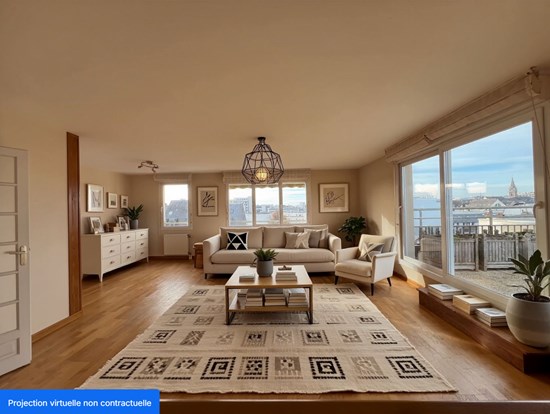 Appartement Rouen 4 pièces 103 m2 avec terrasse et parking double!