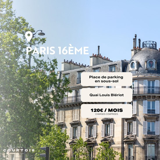 Emplacement de parking PARIS 16ème