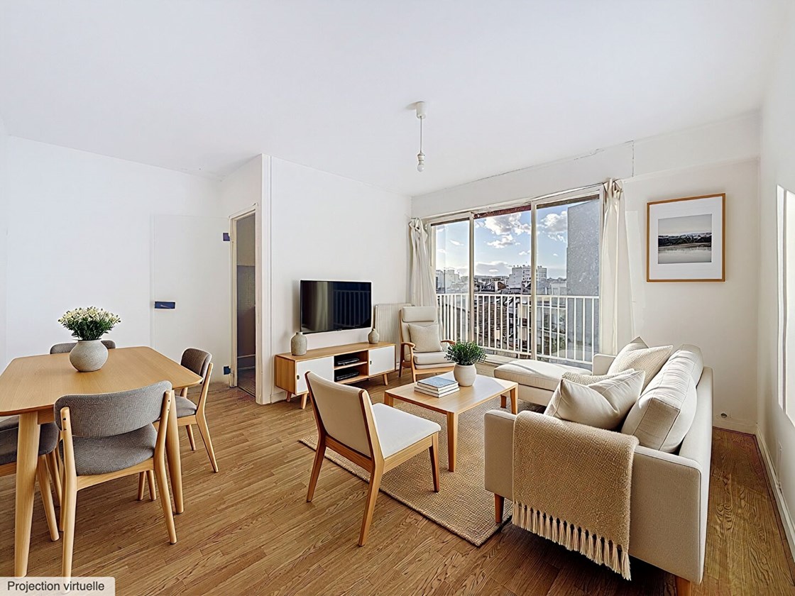 Studio lumineux avec balcon