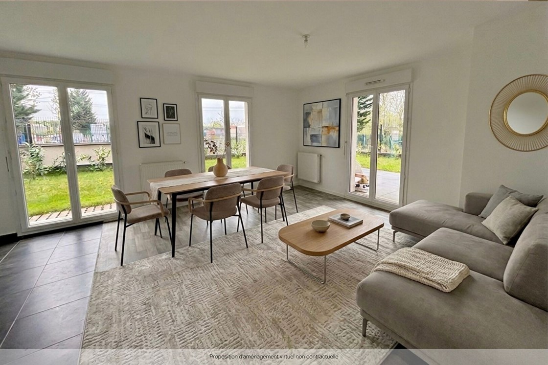 Appartement neuf avec terrasse et grand jardin privatif