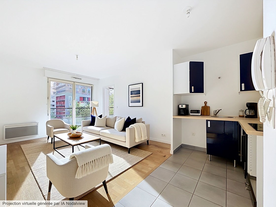 ASNIERES - 2 pièces 38,1m² - Balcon - Vue