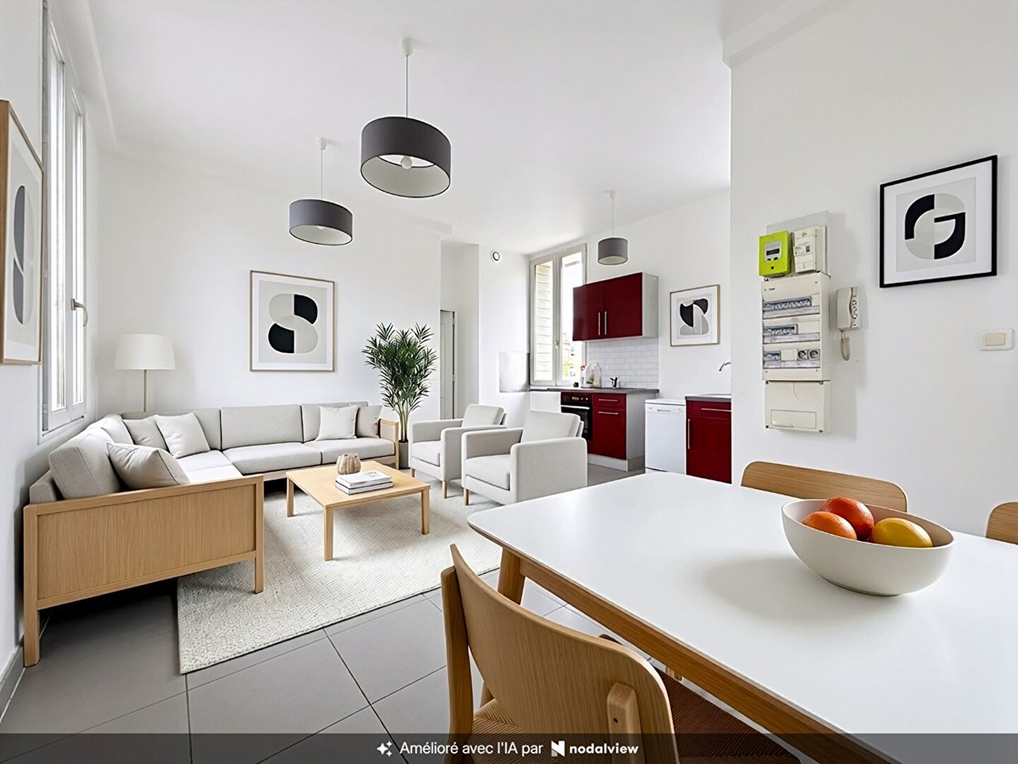 A vendre F3 de 44m2 avec 2 emplacements de parking à Le Petit Quevilly