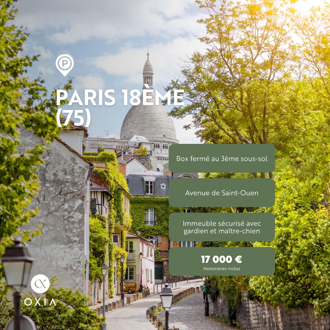 Box fermé - Avenue de Saint-Ouen, à proximité du métro La Fourche